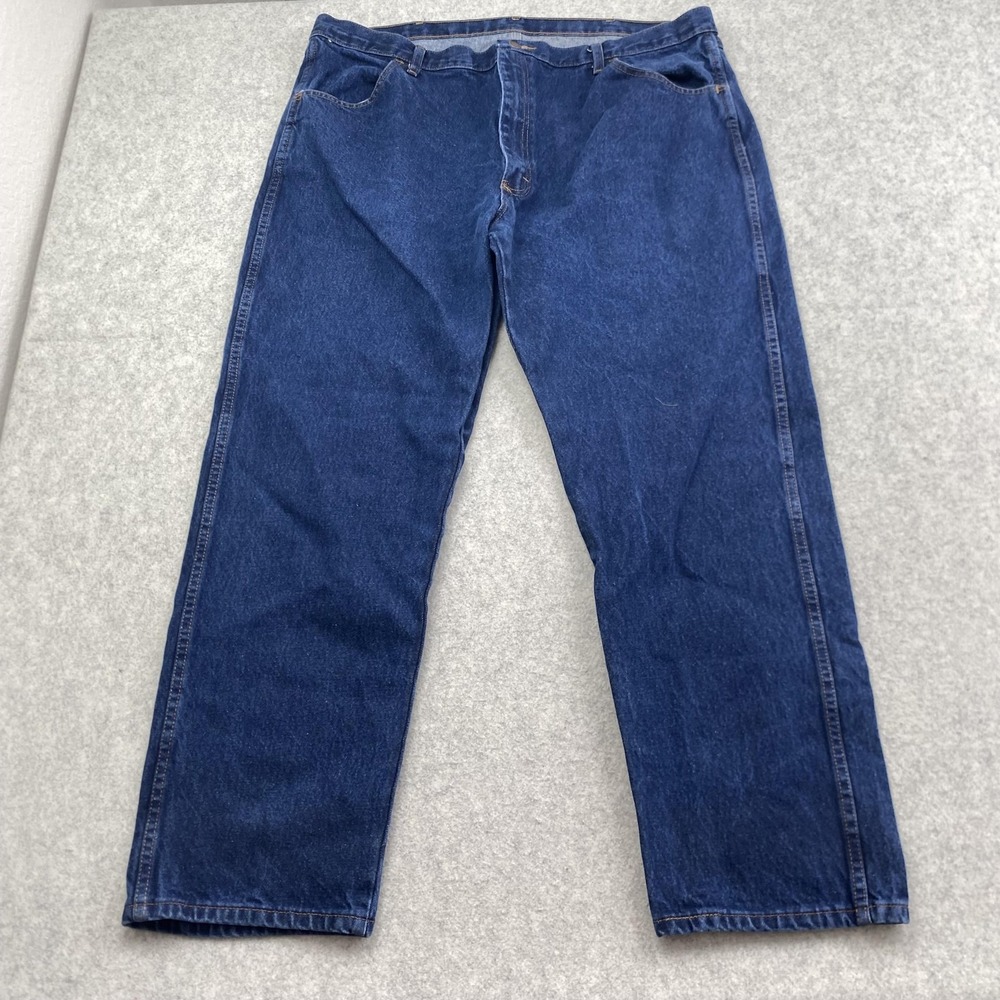 Rustler Jeans Mens 42x30 (41x29) Blue Med Wash Regular Straight Denim Pants